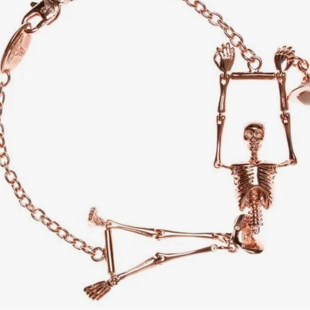 Vivienne Westwood Rose Gold Skeleton Bracelet